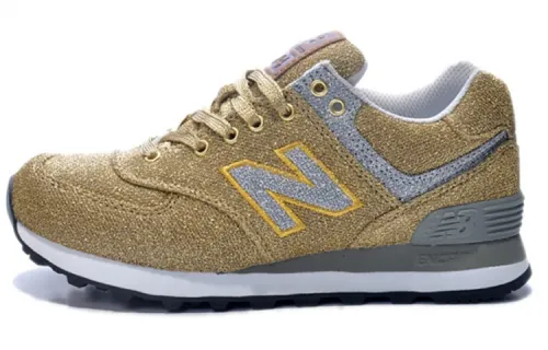 New Balance NB 574 Running Shoes Women's Low Top Luxury Gold/Silver