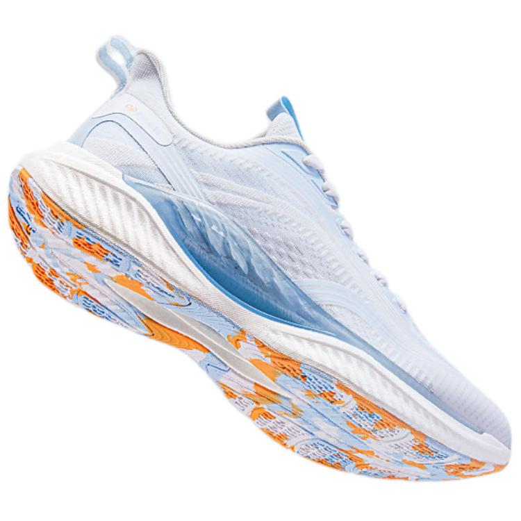 QIAODAN Breathable Rebound Breathable And Resilient Low top Running Shoes Men’s White Blue