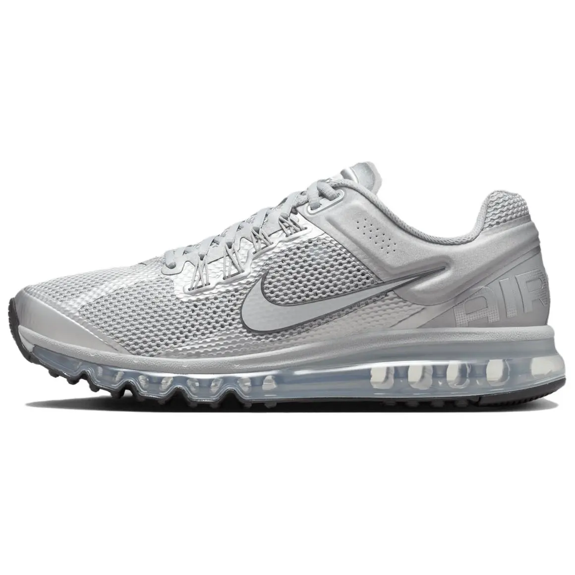 Nike Air Max 2013 Breathable Low top Running Shoes Unisex Silver