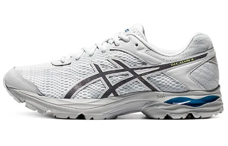 ASICS Gel Flux 4 Textile, Synthetic Leather Cushioning Breathable Low top Running Shoes Men's Gray