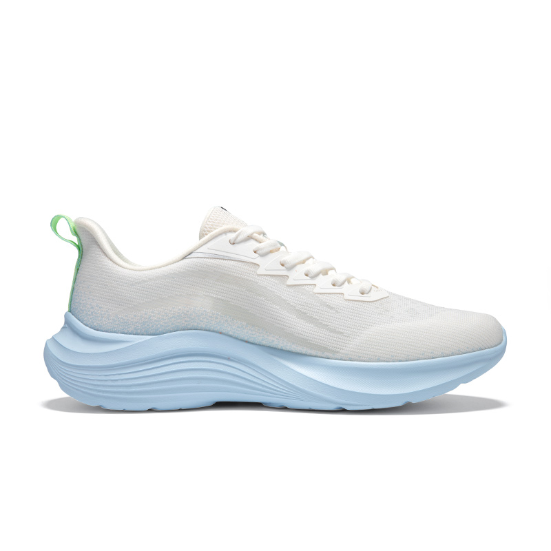 Erke Mesh Cushioning Breathable Lightweight Low top Casual Running Shoes Men’s White Blue
