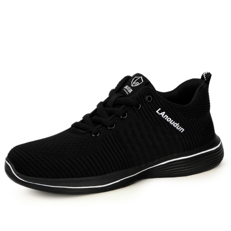 LANOUDUN Impact Resistant Lightweight Low top Outdoor Shoes Unisex Black