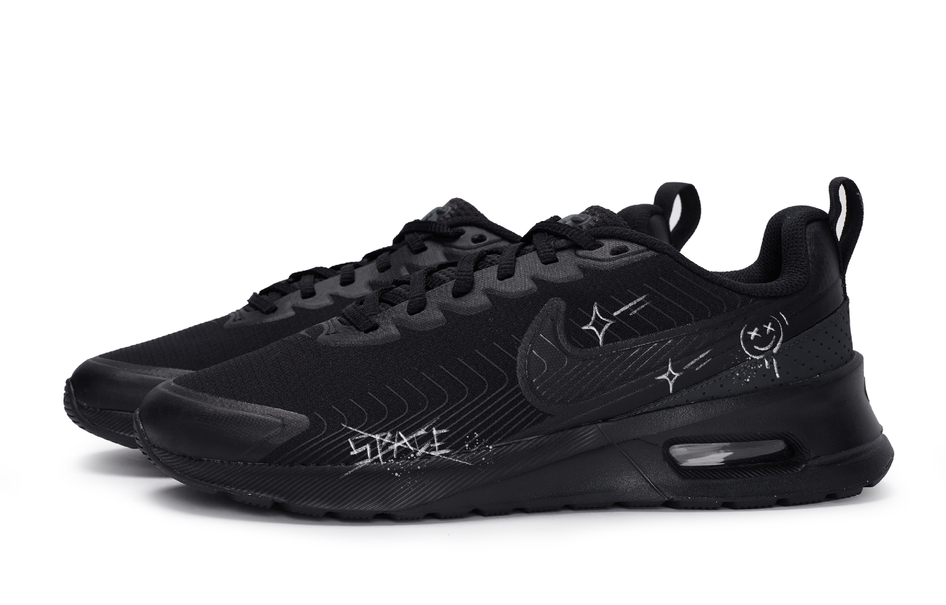 Nike Air Max 1 Slip Resistant Abrasion Resistant Slip Resistant Abrasion Resistant Low top Running Shoes Unisex Black