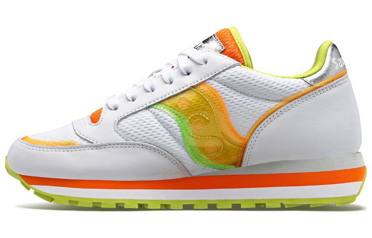 Saucony Jazz Triple Low top Running Shoes Women's White Yellow Orange Standard M