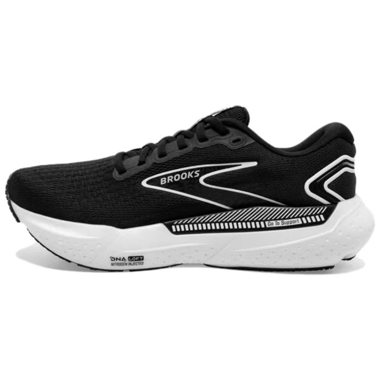 Brooks Brooks Glycerin GTS 21 comfortable, breathable, shock-absorbing, non-slip and wear-resistant low-top running shoes for men, black and white