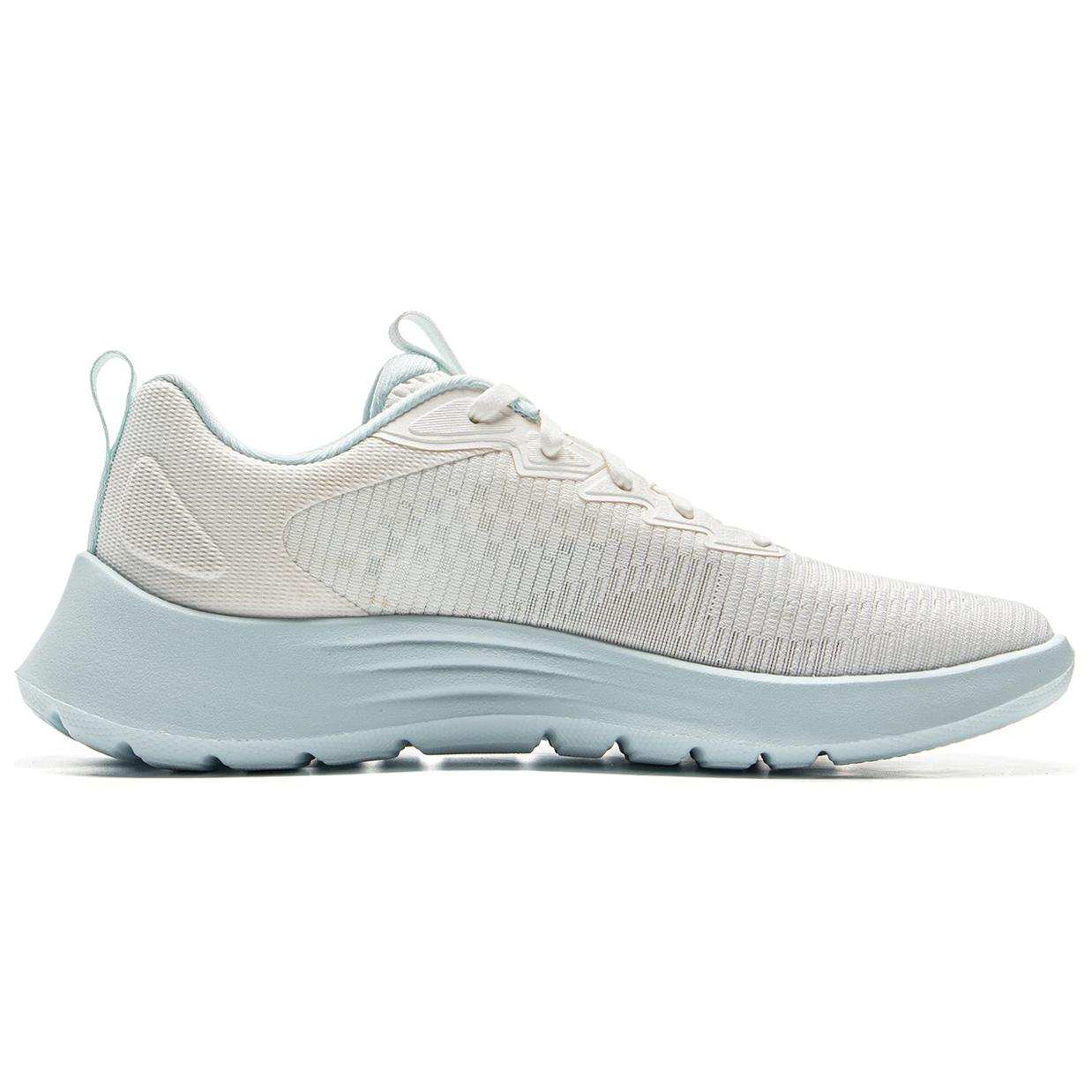 Li Ning Light Strings Cushioning Slip Resistant Abrasion Resistant Lightweight Low top Running Shoes Women’s White Blue