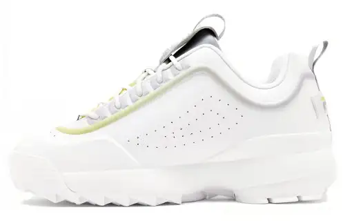 FILA Disruptor Abrasion Resistant Breathable Low top Running Shoes Women's White