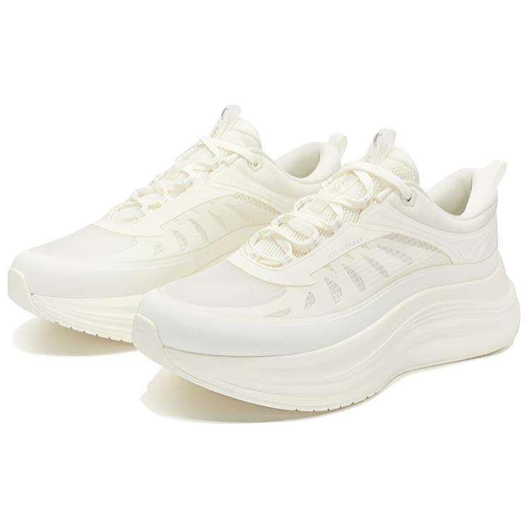 QIAODAN Running Shoes Women’s Low Top Ivory White