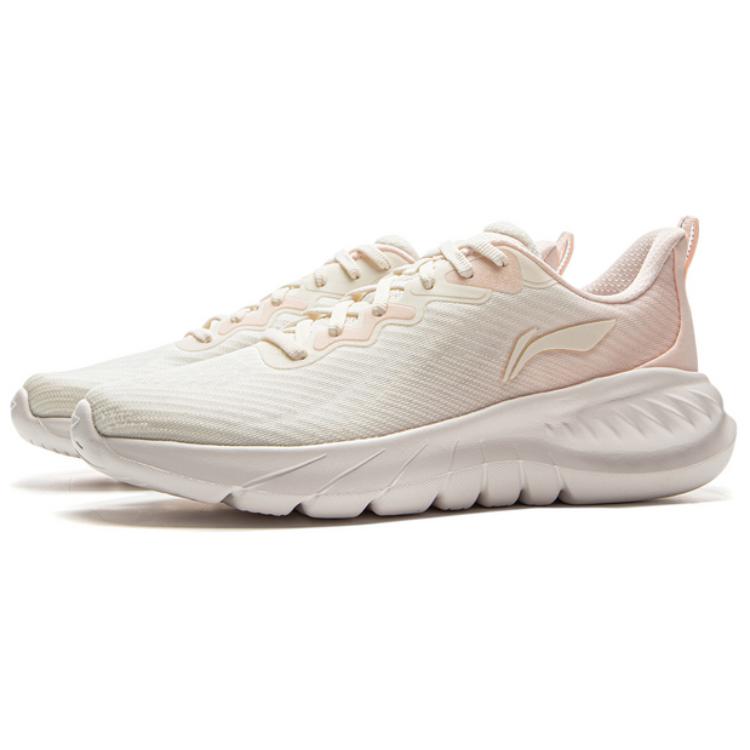 Li Ning Easy Fit Fle Textile, TPU Low top Casual Long Distance Running Sprint Running Shoes Women’s White Orange