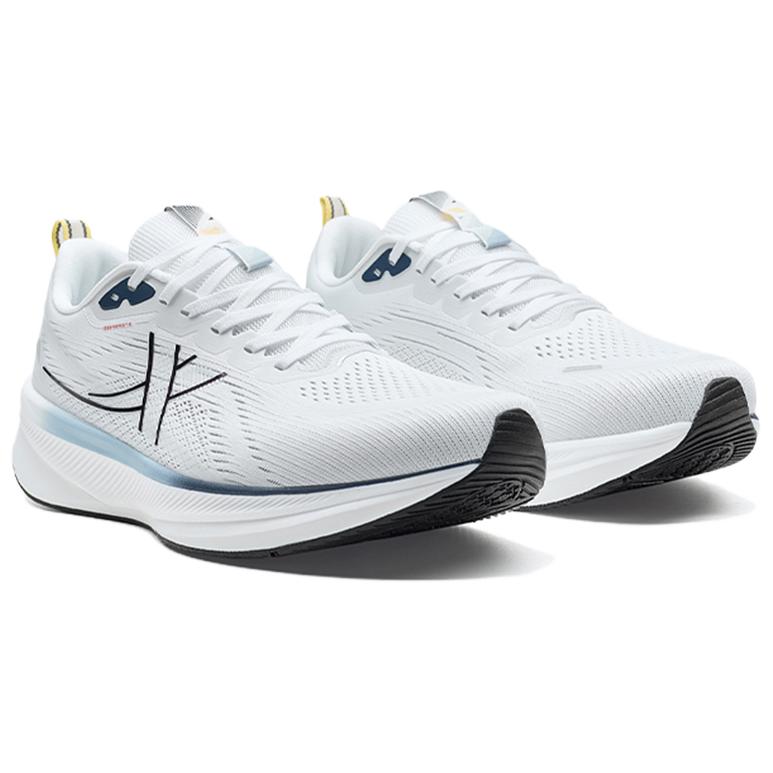 XTEP 6.0 Speed Cushioning Breathable Lightweight Low top Sprint Running Shoes Men’s White
