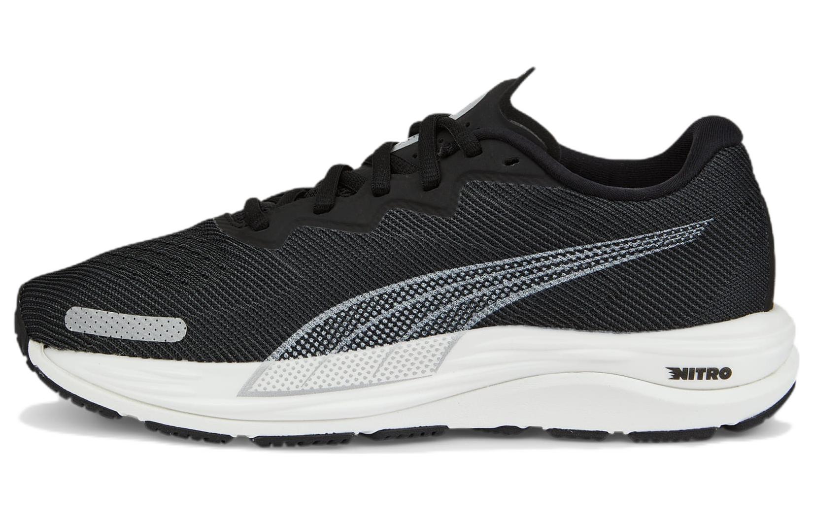 PUMA Velocity Nitro 2 Comfortable Fabric Slip Resistant Abrasion Resistant Low top Running Shoes Women's Black
