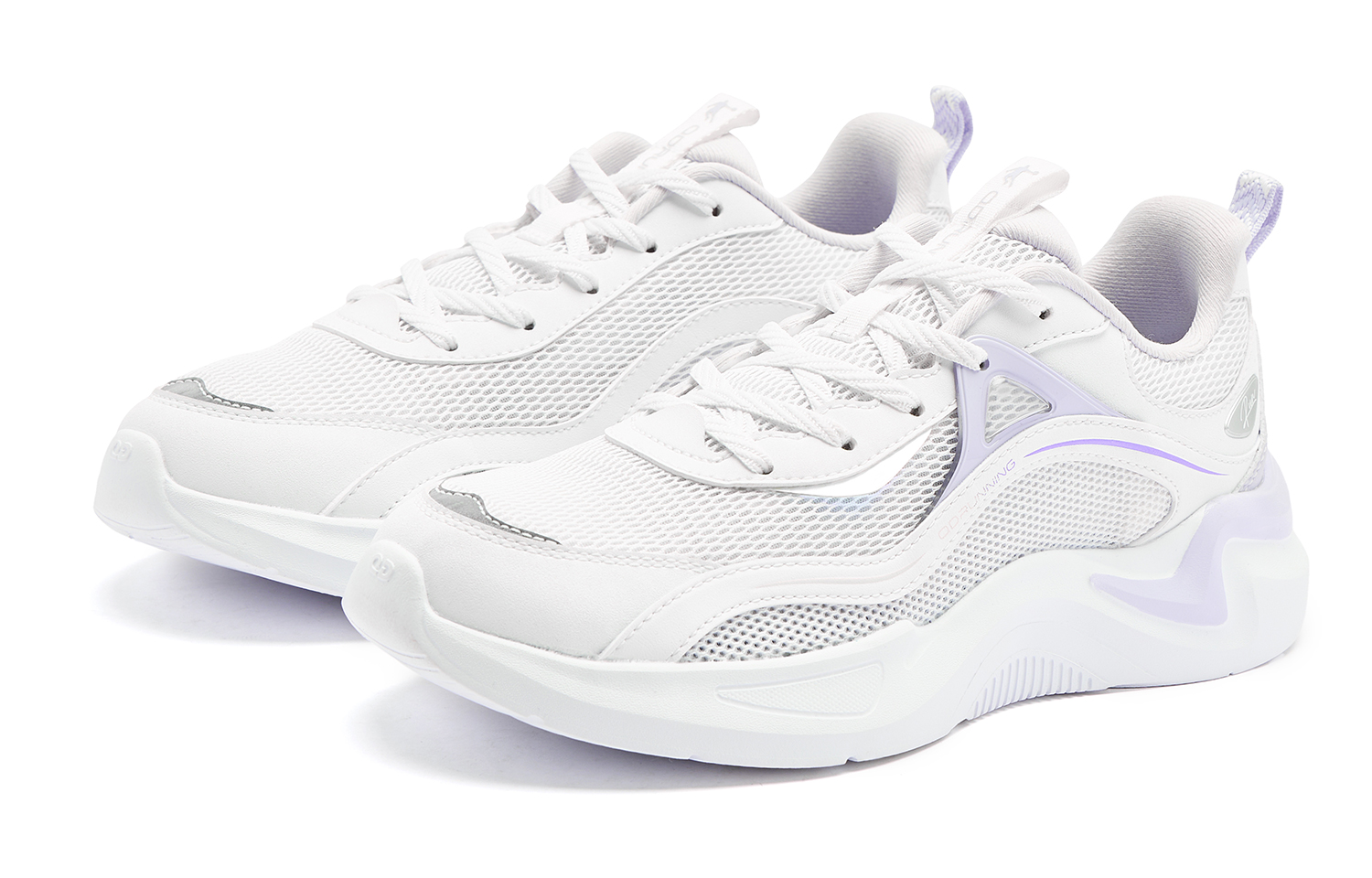 QIAODAN Cushioning Slip Resistant Abrasion Resistant Low top Running Shoes Women’s Jordan White Hydrogen Purple