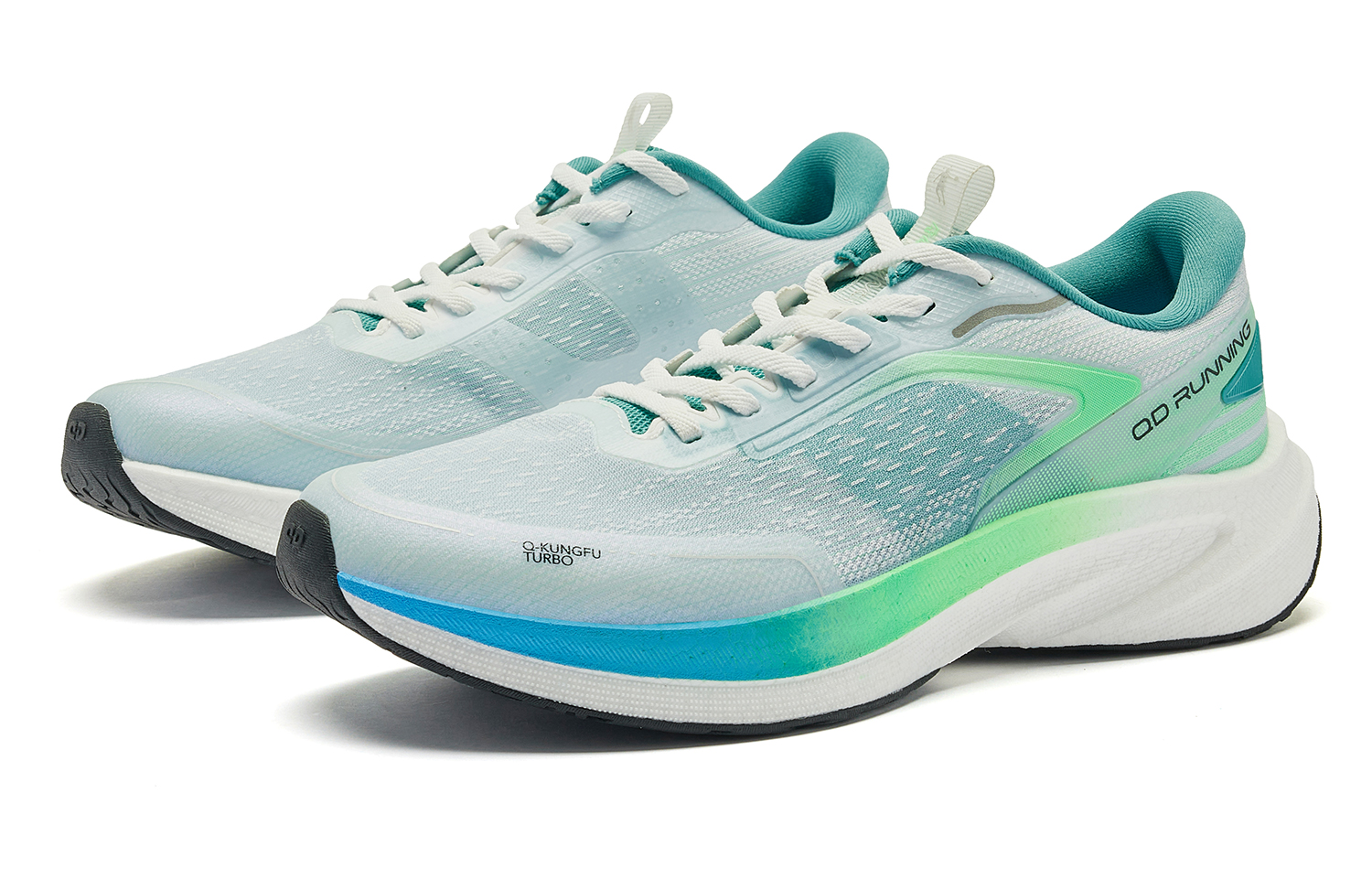 QIAODAN Flying Shadow 4 LITE Slip Resistant Abrasion Resistant Low top Running Shoes Men’s Jordan White Aurora Green