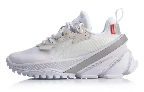Li Ning Cushioning Slip Resistant Lightweight Low top Running Shoes Women's White