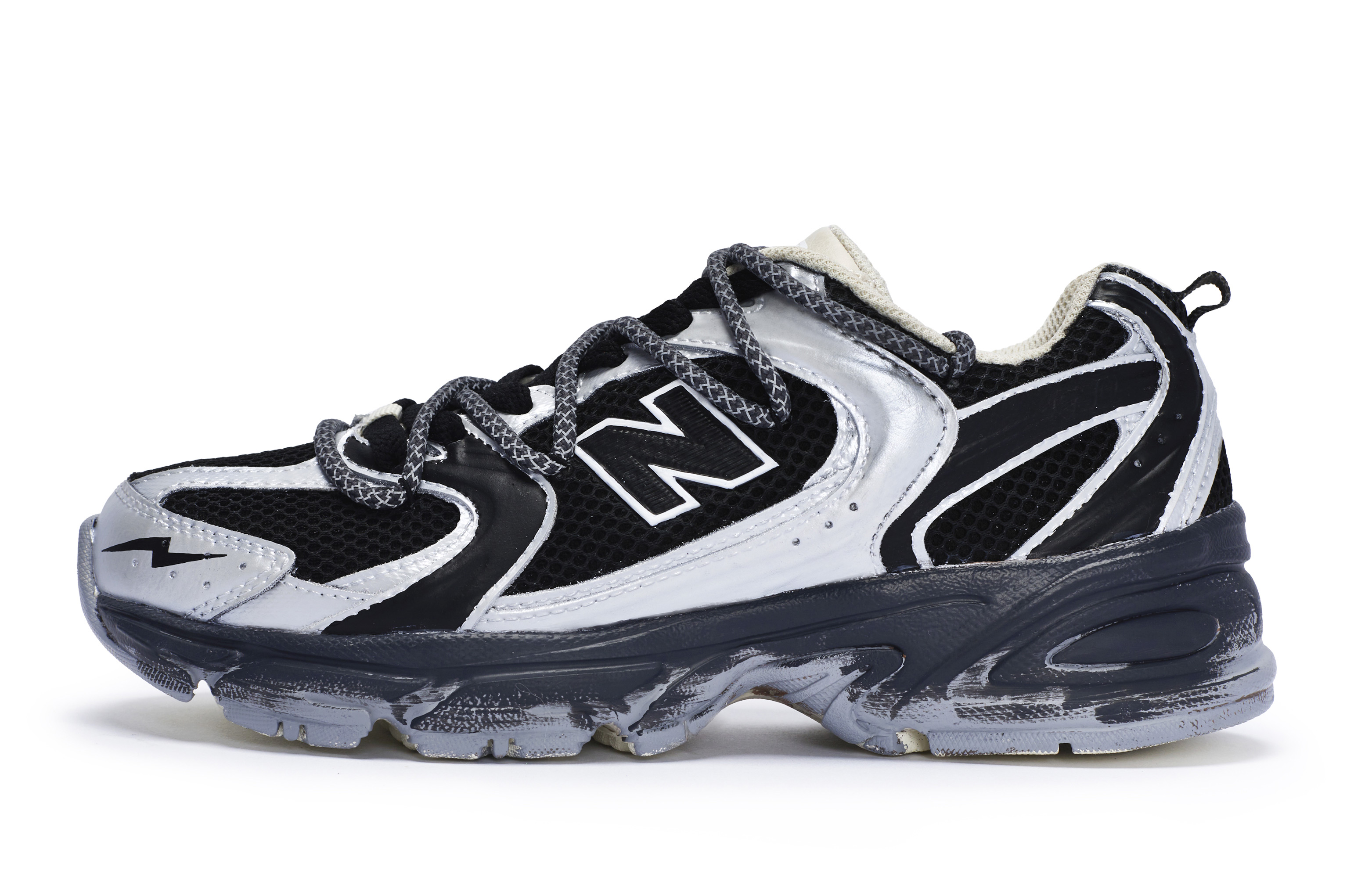 New Balance NB 530 Abrasion Resistant Abrasion Resistant Low top Running Shoes Unisex Black Silver