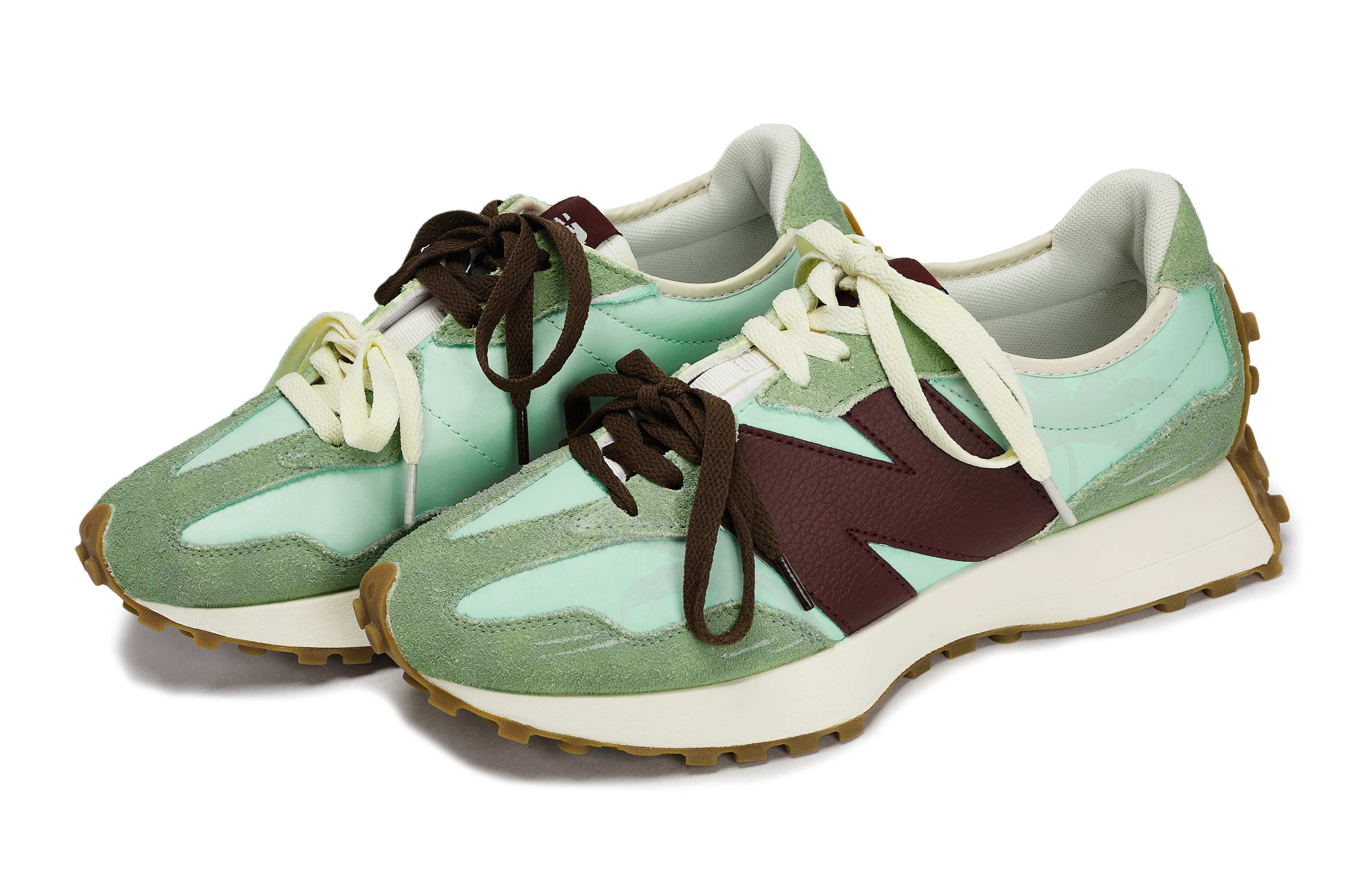 New Balance NB 327 Abrasion Resistant Abrasion Resistant Low top Running Shoes Women’s Beige Brown Green