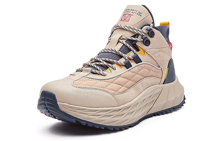 361° Sand Chasing Cushioning, Wear Resistant Mid top Running Shoes Men’s Light Bone