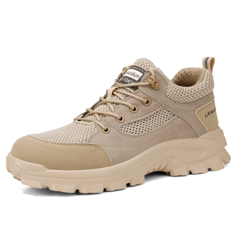LANOUDUN Abrasion Resistant, Breathable, Impact Resistant Low top Outdoor Shoes Unisex Khaki