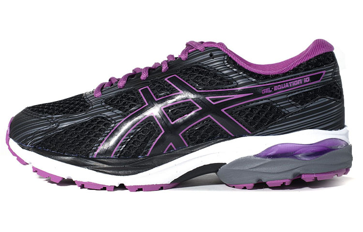 ASICS Gel Equation Running Shoes Women's Low Top Black/Purple