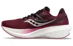 Saucony Triumph 20 Comfortable Fabric Breathable And Lightweight Low top Running Shoes Women's Red Silver Wide Fit