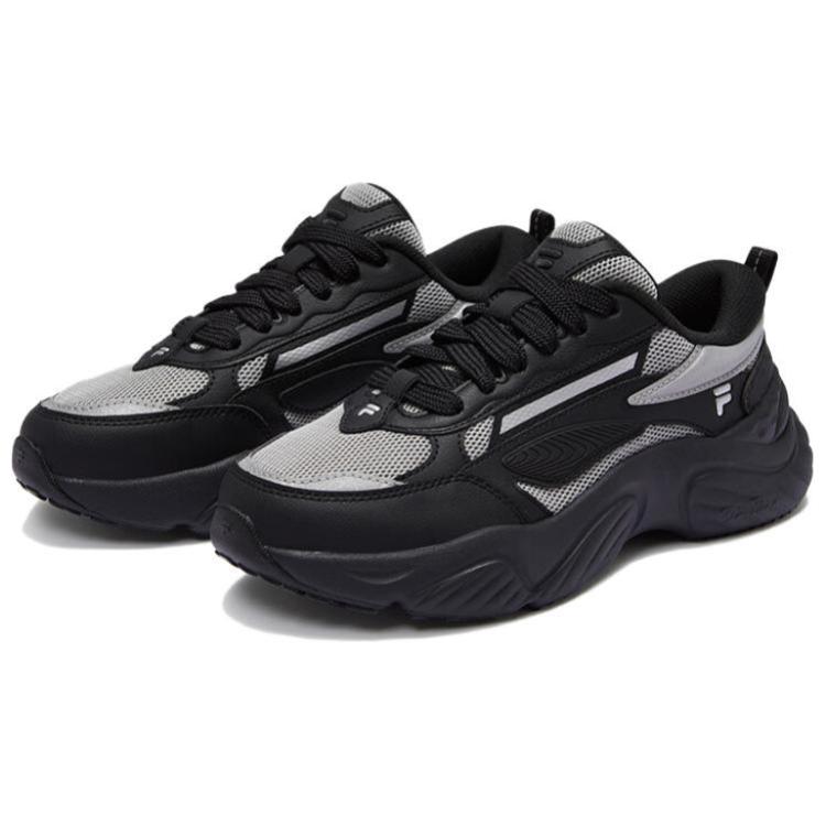 FILA FUSION Conch D Breathable Low top Casual City Commuting Running Shoes Women’s Black Silver
