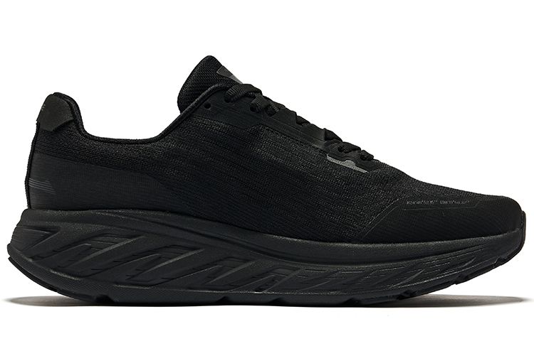 Erke Chiye Lightweight Cushioning Low top Running Shoes Men’s Jet Black Carbon Gray