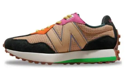 New Balance NB 327 Comfortable Abrasion Resistant Breathable Low top Running Shoes Unisex Beige Black