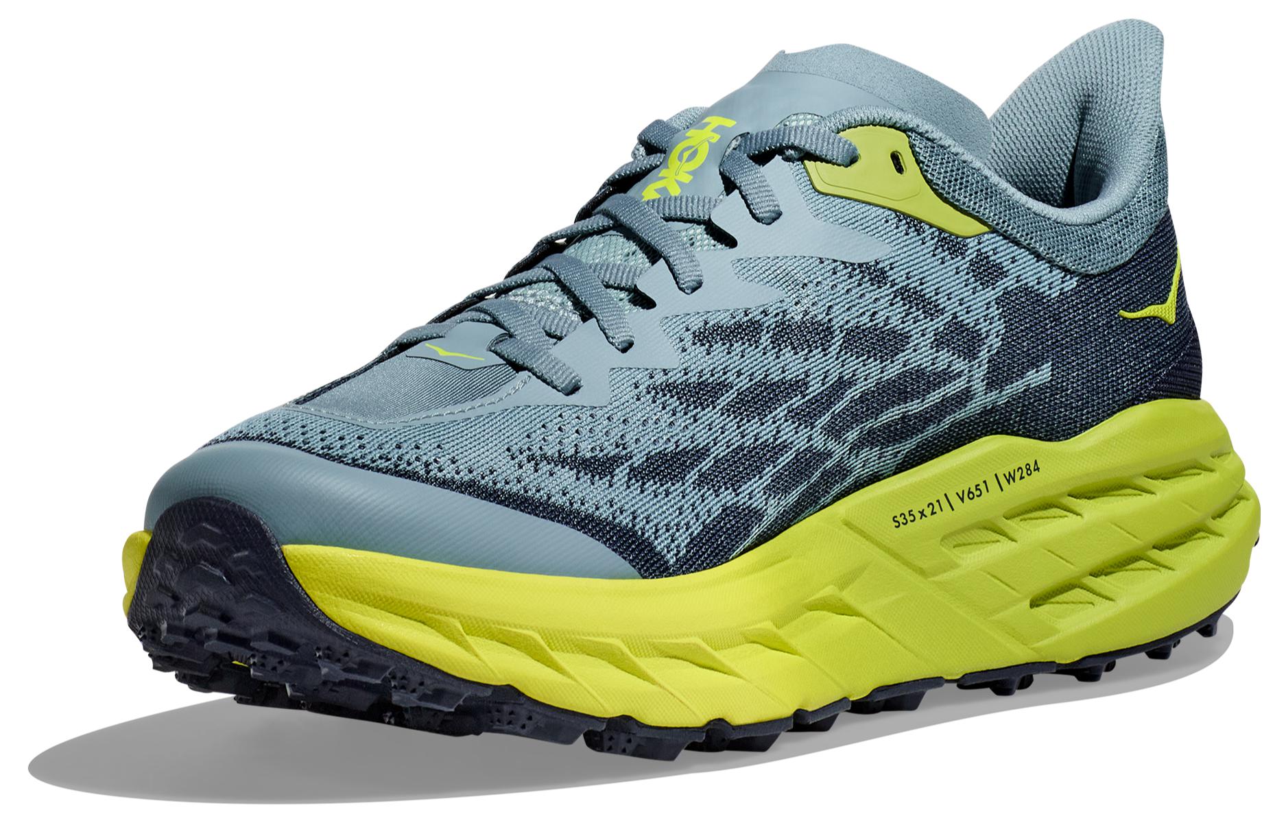 HOKA ONE ONE Speedgoat 5 Stone Blue Dark Citron