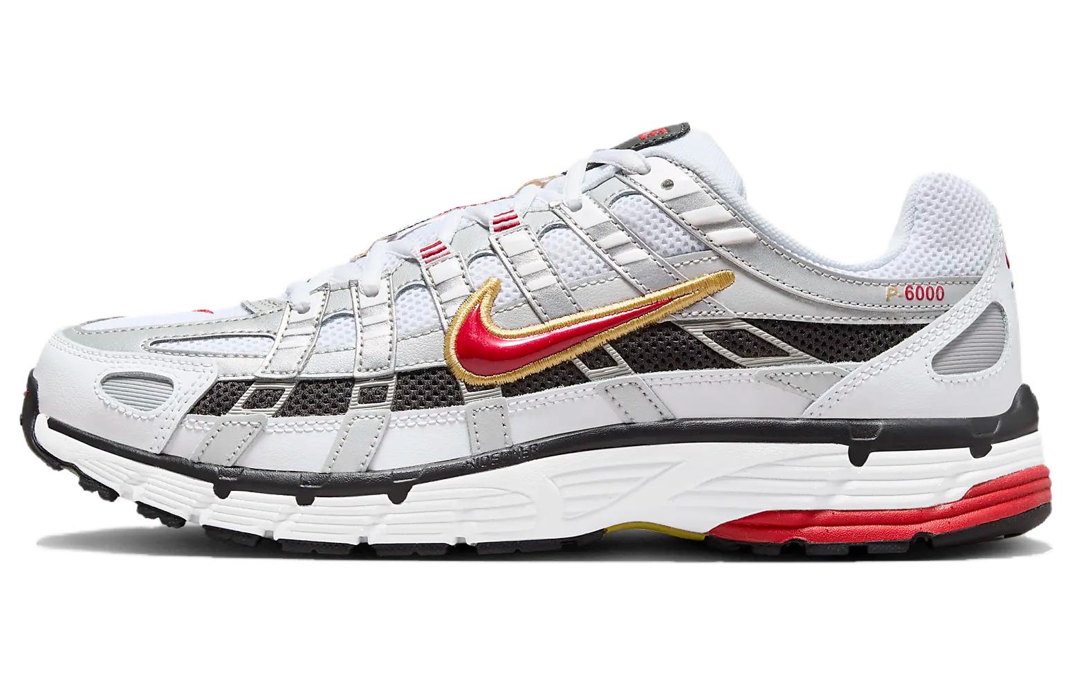 Nike P-6000 rubber outsole shock-absorbing and wear-resistant, low-top casual urban commuting running shoes, same style for men and women, white