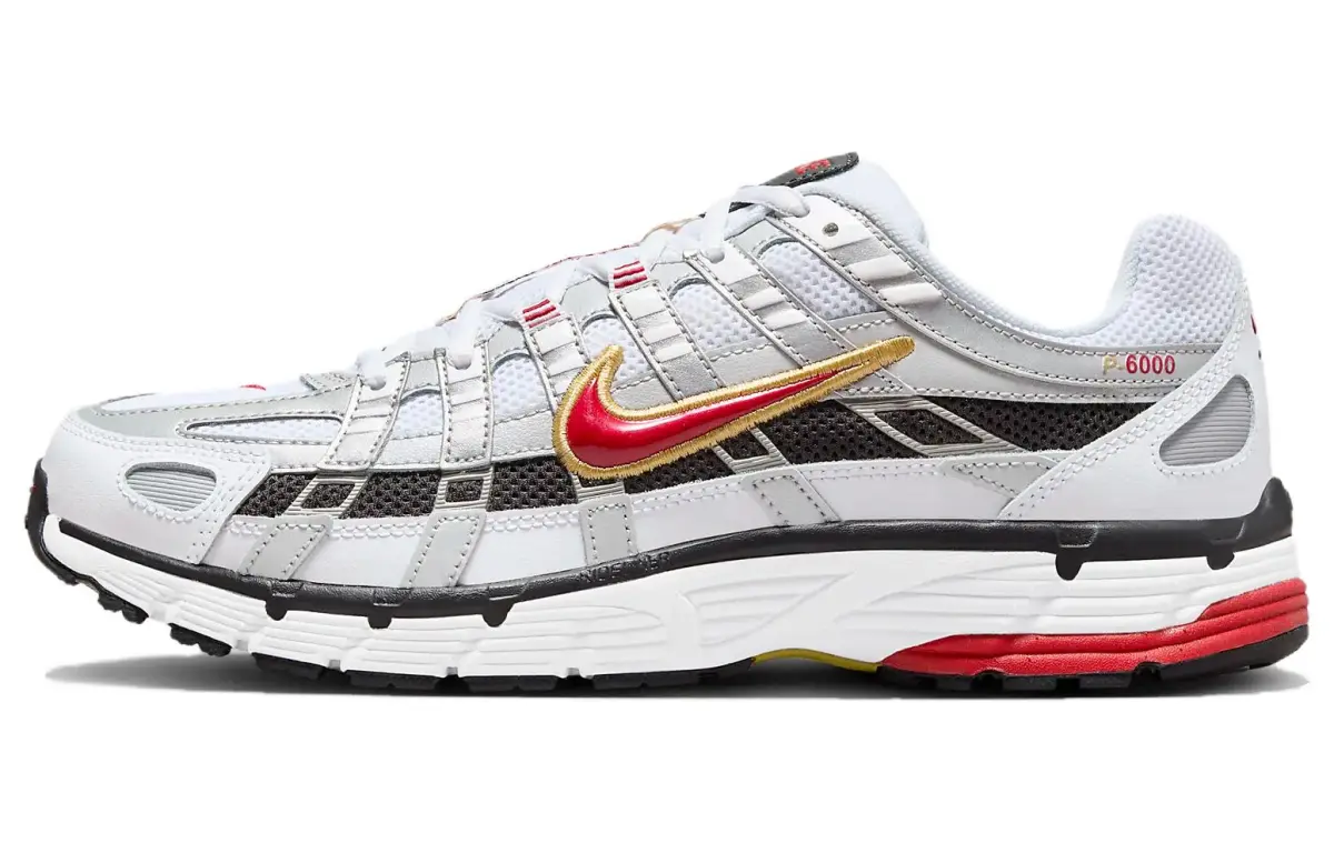 Nike P 6000 Platinum Varsity Red