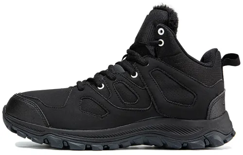 Li Ning Textile, Synthetic Leather Cushioning Slip Resistant Abrasion Resistant Thermal Coverage Mid top Running Shoes