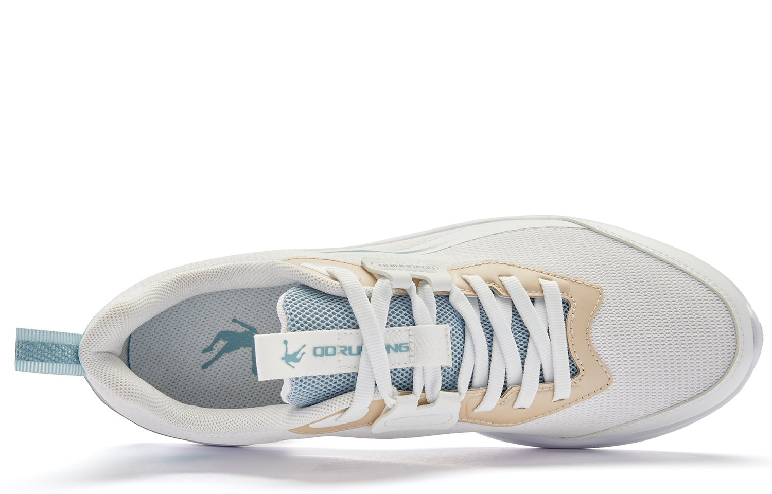 QIAODAN Cushioning Slip Resistant Abrasion Resistant Low top Running Shoes Men’s White Blue