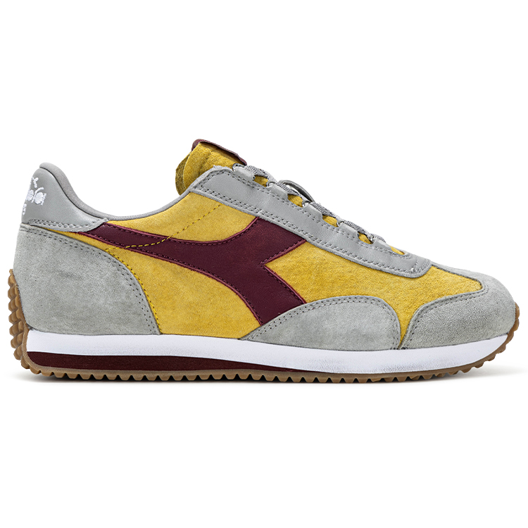 Diadora Heritage Low top Running Shoes Unisex Gray Yellow