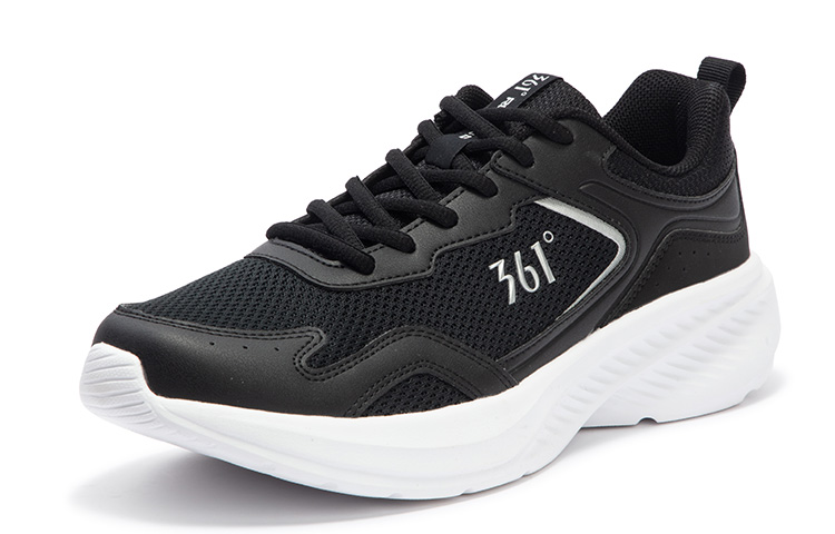 361° Cushioning Slip Resistant Abrasion Resistant Low top Running Shoes Men’s Black White