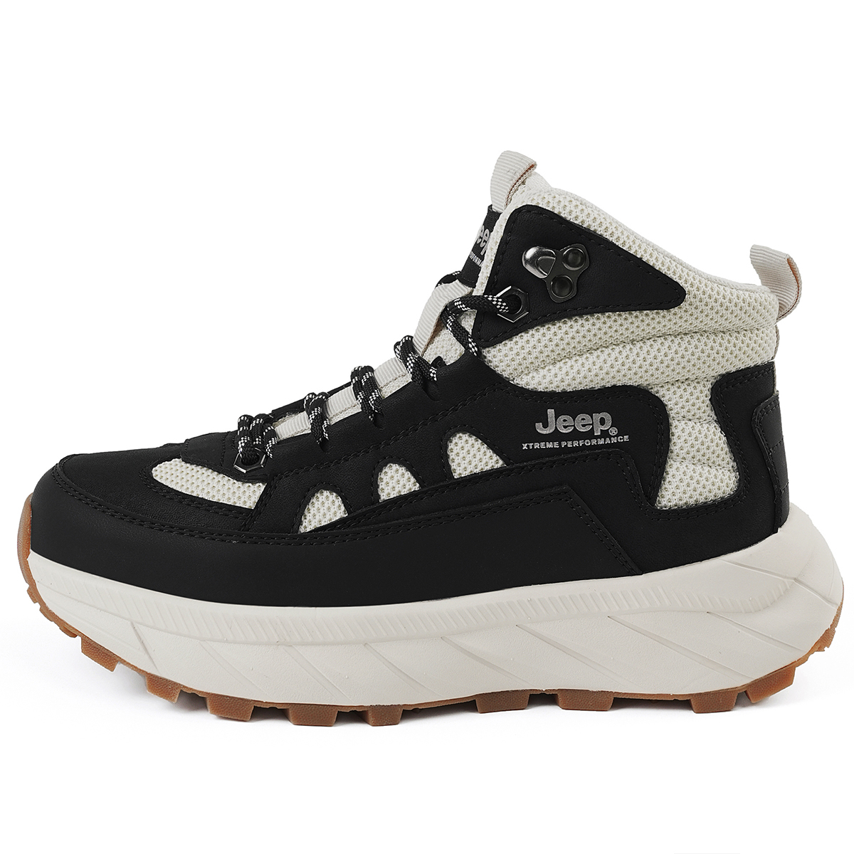 Jeep High top Outdoor Shoes Unisex Black White