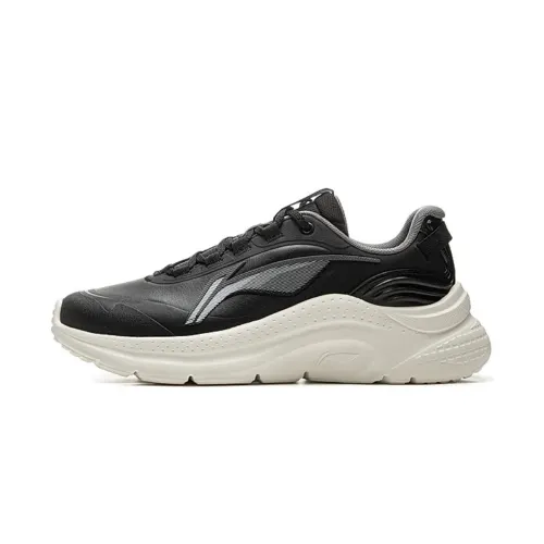 Li Ning Liuyun Slip Resistant Abrasion Resistant Low top Casual Running Shoes Women's Black