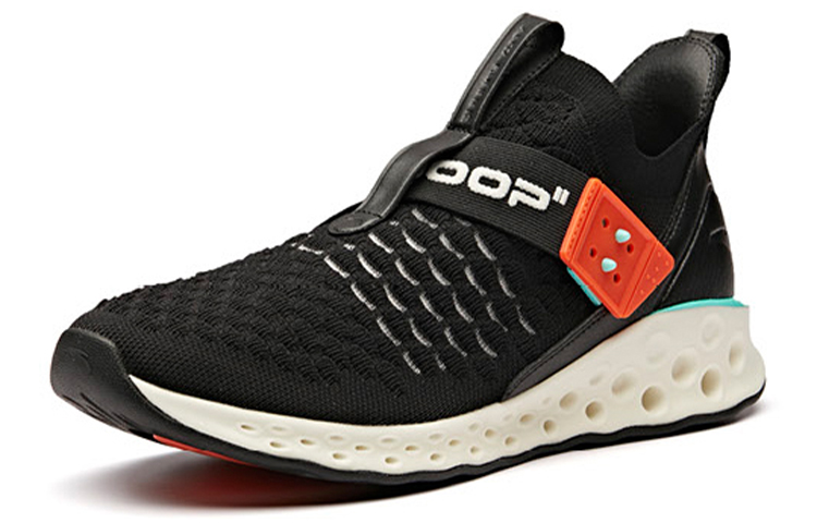 Anta Comfortable Cushioning Low top Running Shoes Men’s Black Orange