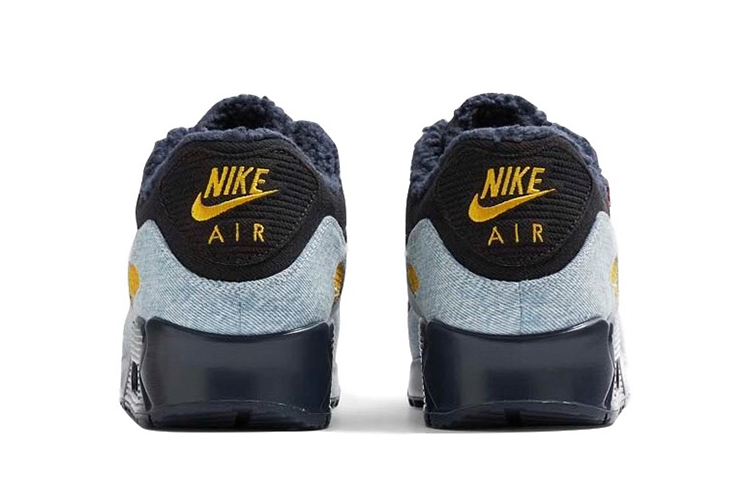 Кроссовки Levis x Nike Air Max 90 (синие денимовые) — Синий — фото 5