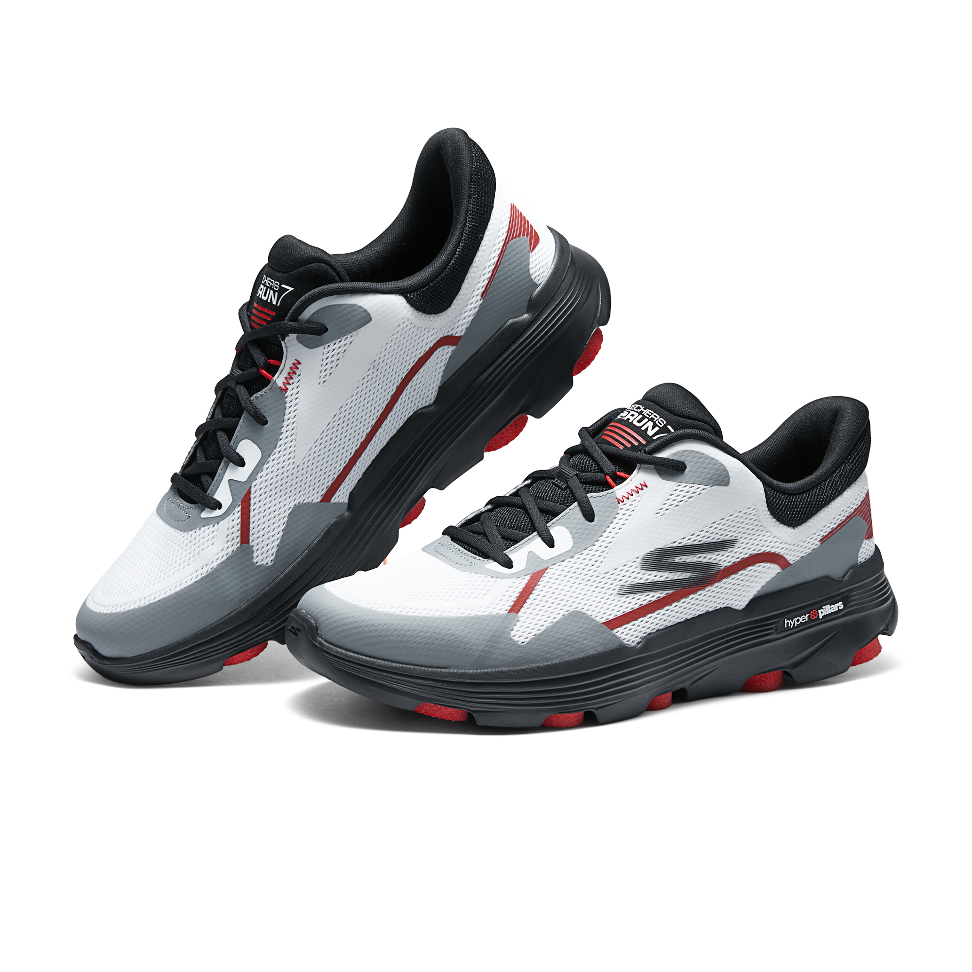 Skechers Cushioning Abrasion Resistant Cushioning, Wear Resistant Low top Running Shoes Men’s White Gray