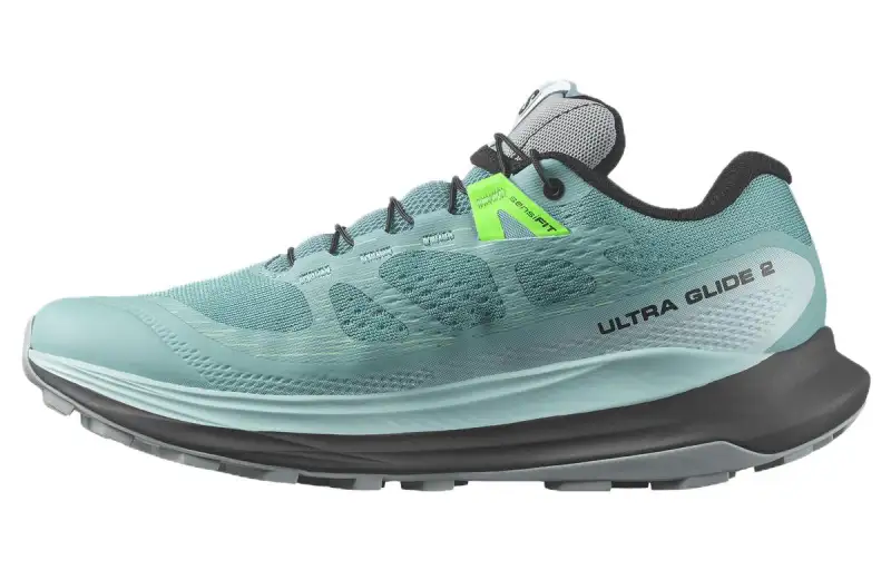 SALOMON Ultra Glide 2 Mesh Low top Running Shoes Women's Green Gray