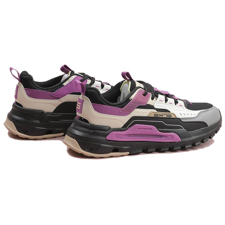 Erke Cushioning Slip Resistant Low top Casual Running Shoes Women’s Black Purple