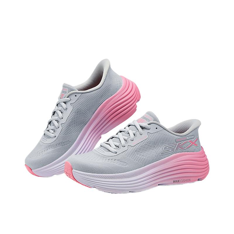 Skechers Women’s GO Comfortable PU, Mesh Abrasion Resistant Low top Running Shoes Women’s Gray Pink