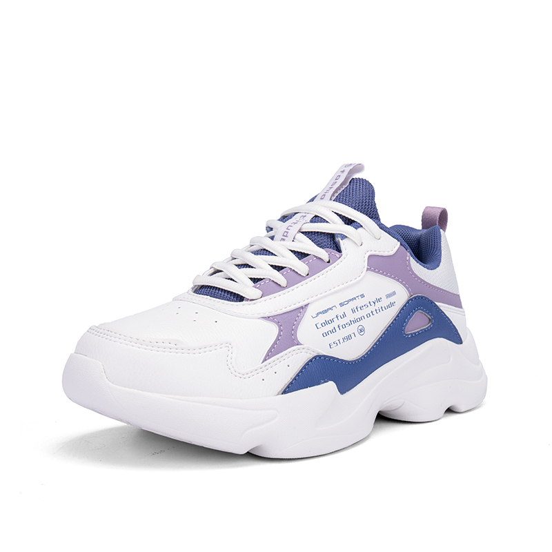 XTEP Slip Resistant, Abrasion Resistant, Breathable Low top Running Shoes Women’s White Purple