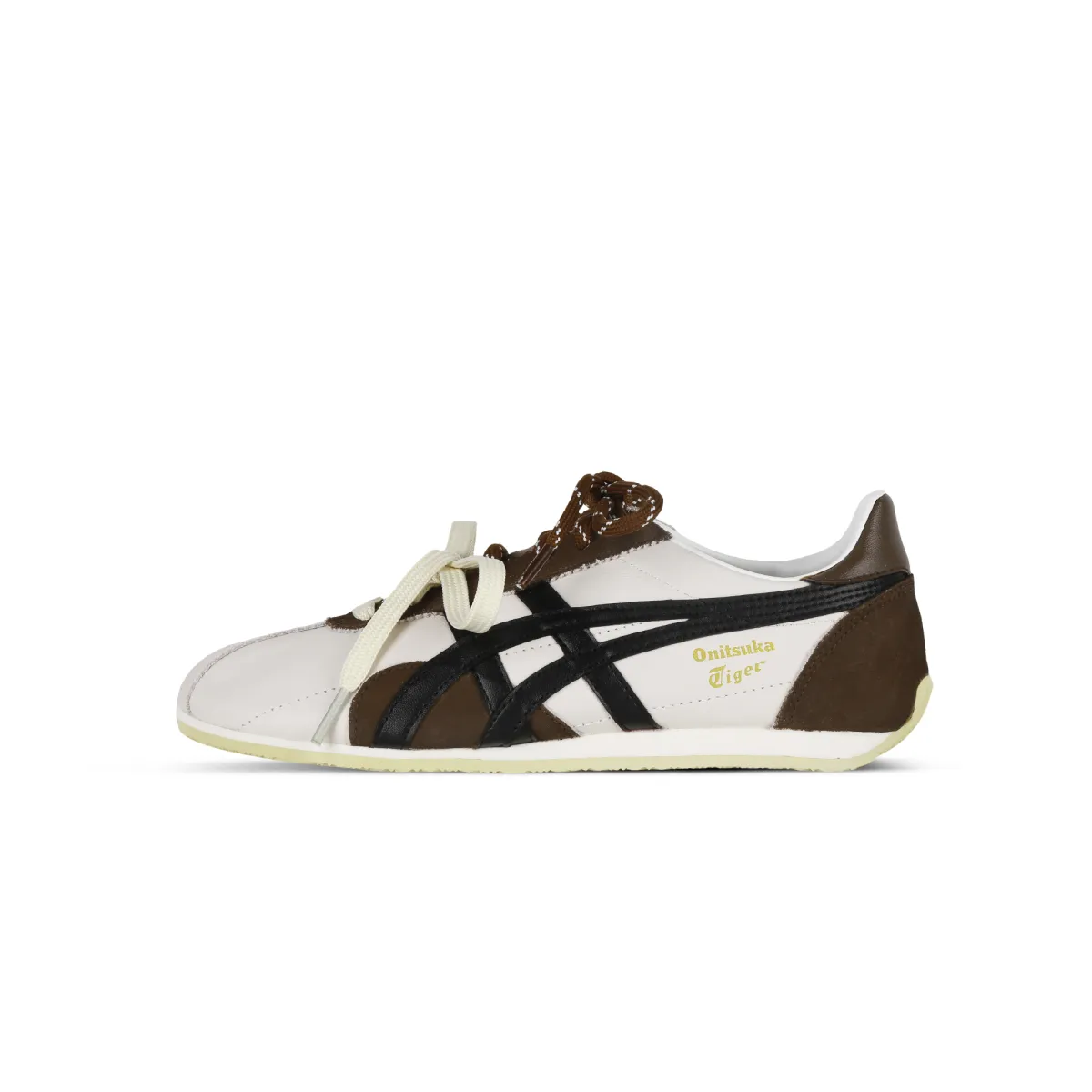 Onitsuka Tiger Runspark Leather Coverage Lightweight Low top City Commuting Running Shoes Unisex Beige Brown