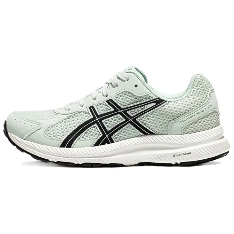 ASICS Gel Contend 7 Cushioning Abrasion Resistant Breathable Rebound Low top Training Running Shoes Women's Cyan Black
