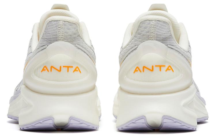 Anta A Grip Pro Lightweight, Wear resistant, And Non slip Low top Running Shoes Women’s White Purple Yellow