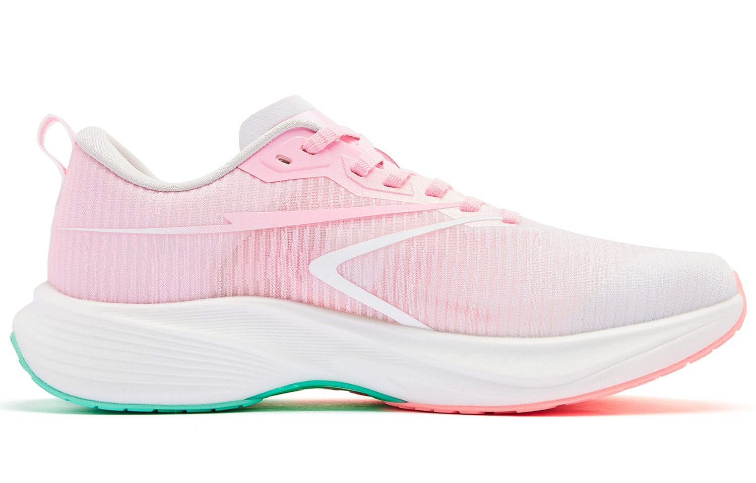 QIAODAN Balance Lightweight Low top Q KUNGFU PRO Casual Running Shoes Men’s White Cherry Blossom Pink