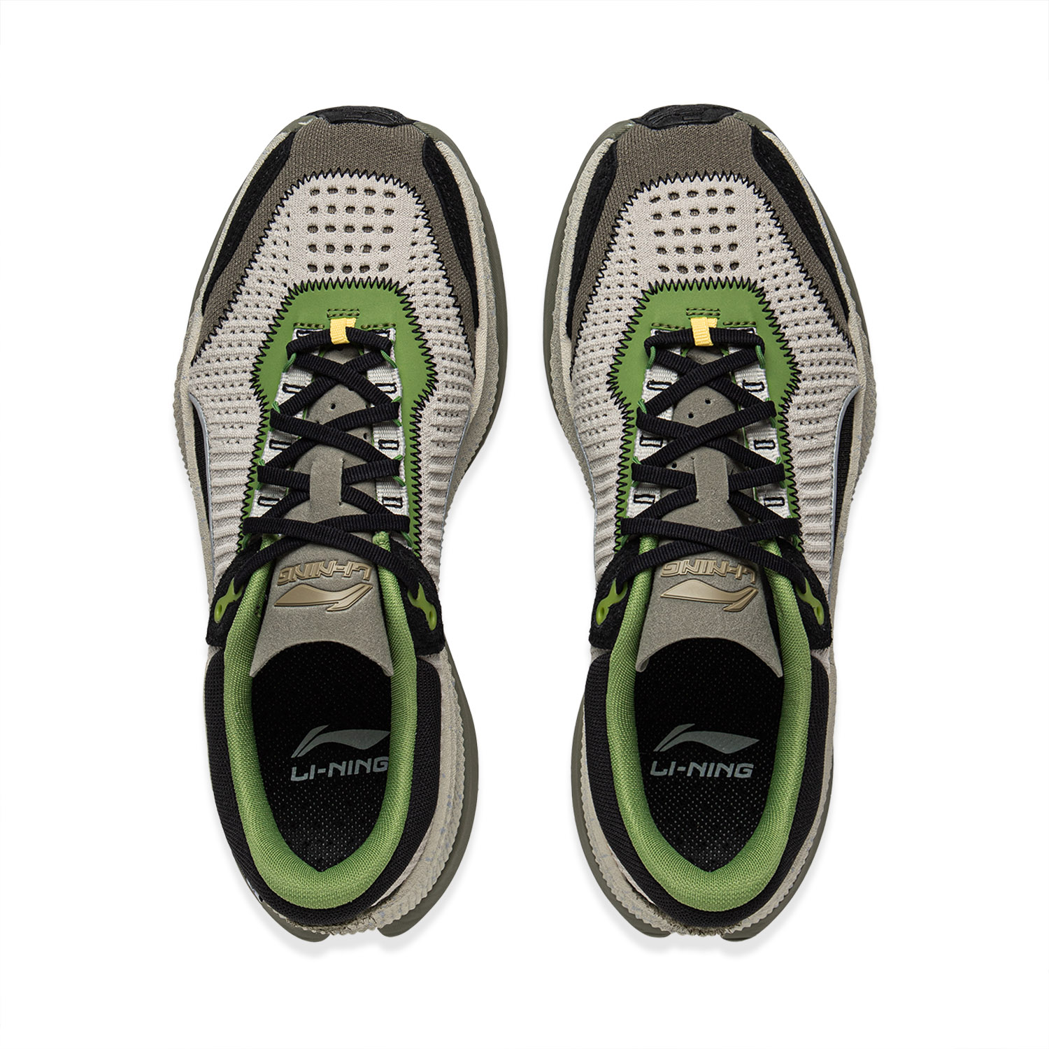 Li Ning Cushioning Reflective Rebound Low top Casual Running Shoes Men’s Dusty Gray Green