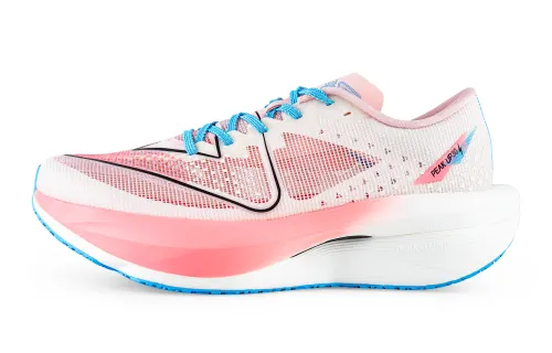 Peak Pink Pink Colorful Shock Absorbing Breathable Wrapping Low Top Physically Foamed Full Palm Carbon Plate Casual Marathon Training Long Run Sprint Racing Urban Commuting Running Shoes Same Style for Men and Women Super Light White Pink