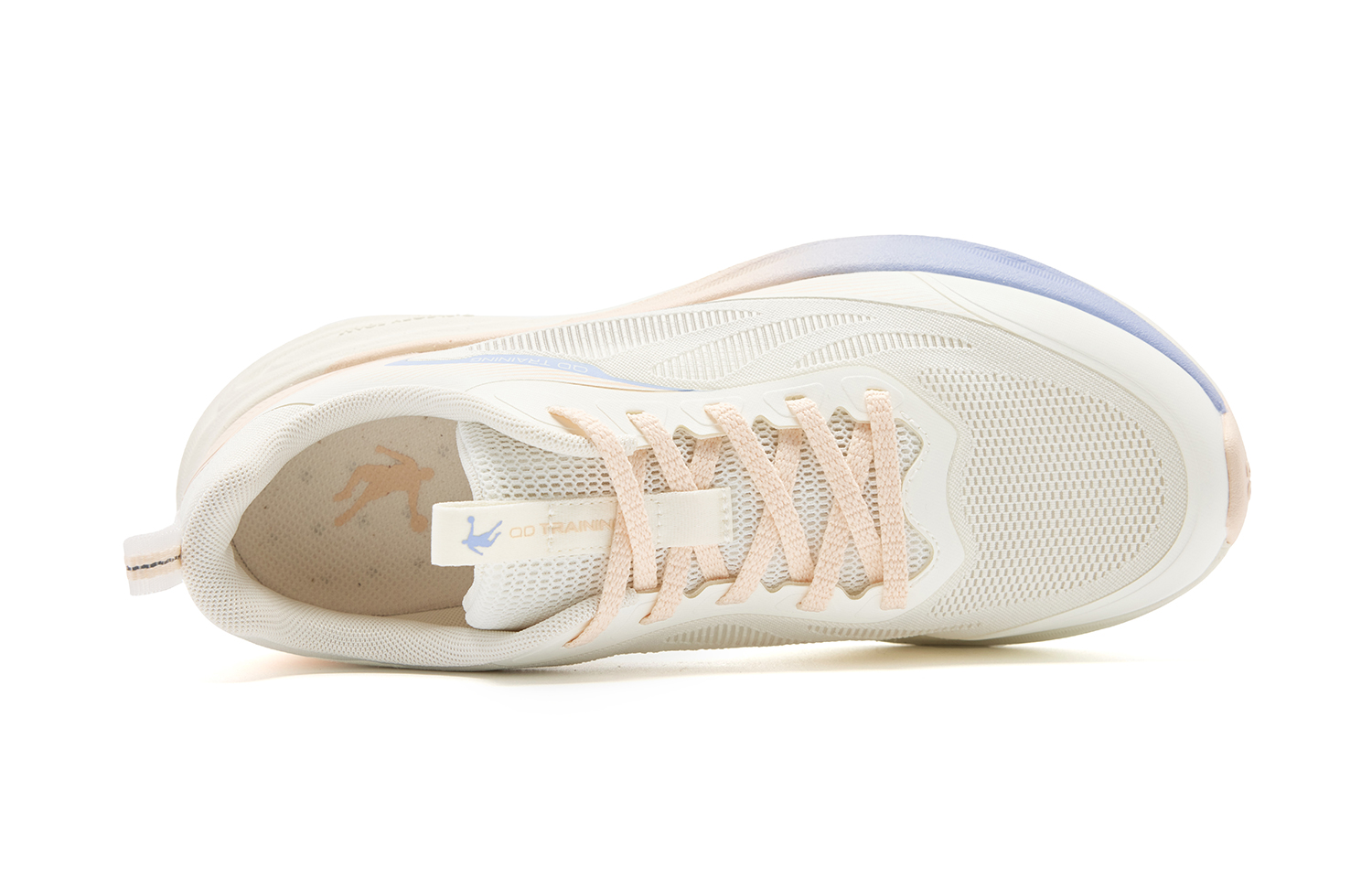 QIAODAN Cushioning Slip Resistant Abrasion Resistant Low top Casual Running Shoes Women’s Beige Pink